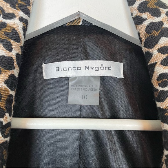 Bianca Nygard Leopard Print Moto Jacket Size 10 - Picture 4 of 10
